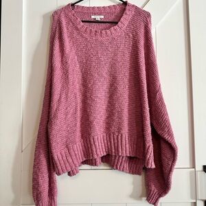American Eagle Outfitters Knit Pink Sweater Size Large